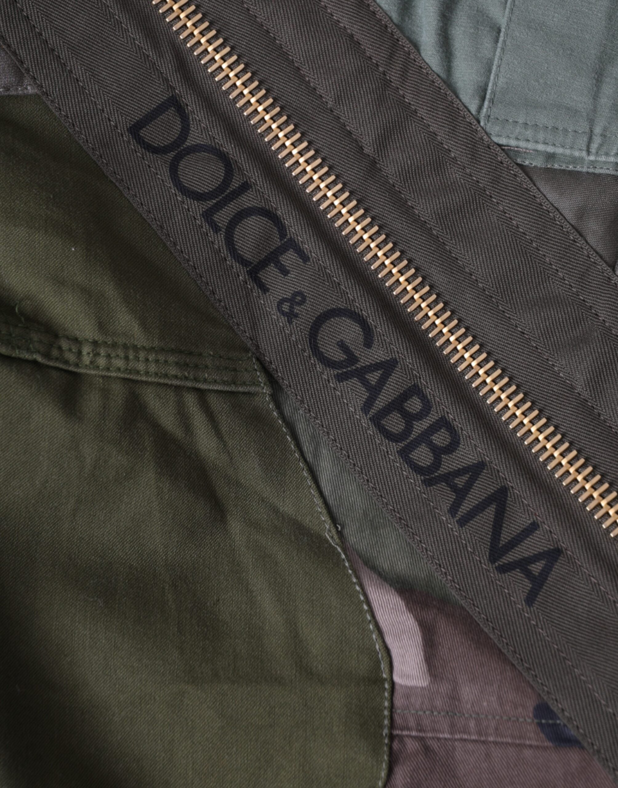 Dolce & Gabbana Military Green Patchwork Backpack Bag